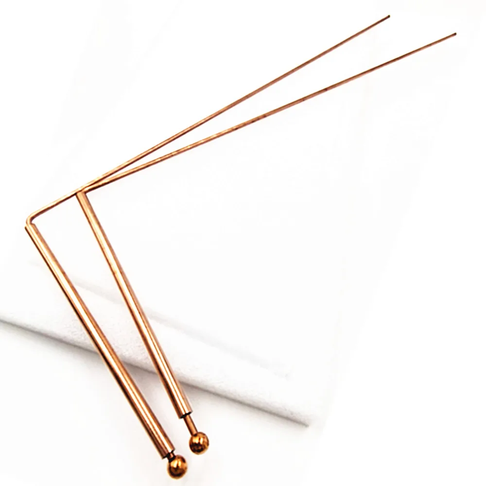 Dowsing Rods Figure Ghost Detector Copper Dowsing Rods Set - 2 L-Shaped Divining Rods With ...