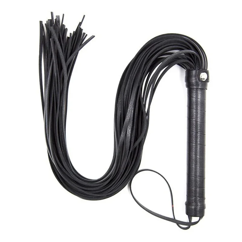 

High Quality Faux Leather Pimp Whip Racing Riding Crop Party Flogger Queen Black Horse Riding Whip Bondage Whip new