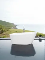 67'' Acrylic Freestanding Soaking Bathtub with Classic Slotted Overflow and Toe-tap Drain in Chrome, cUPC Certified.Easy to Inst 2