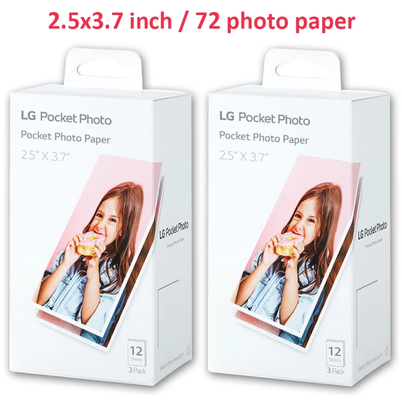 

72 листа оригинальный PT3013 LG карманная фотобумага 2,5x3,7 дюйма для LG PC389P PC389S PC389 фотопринтер Новый
