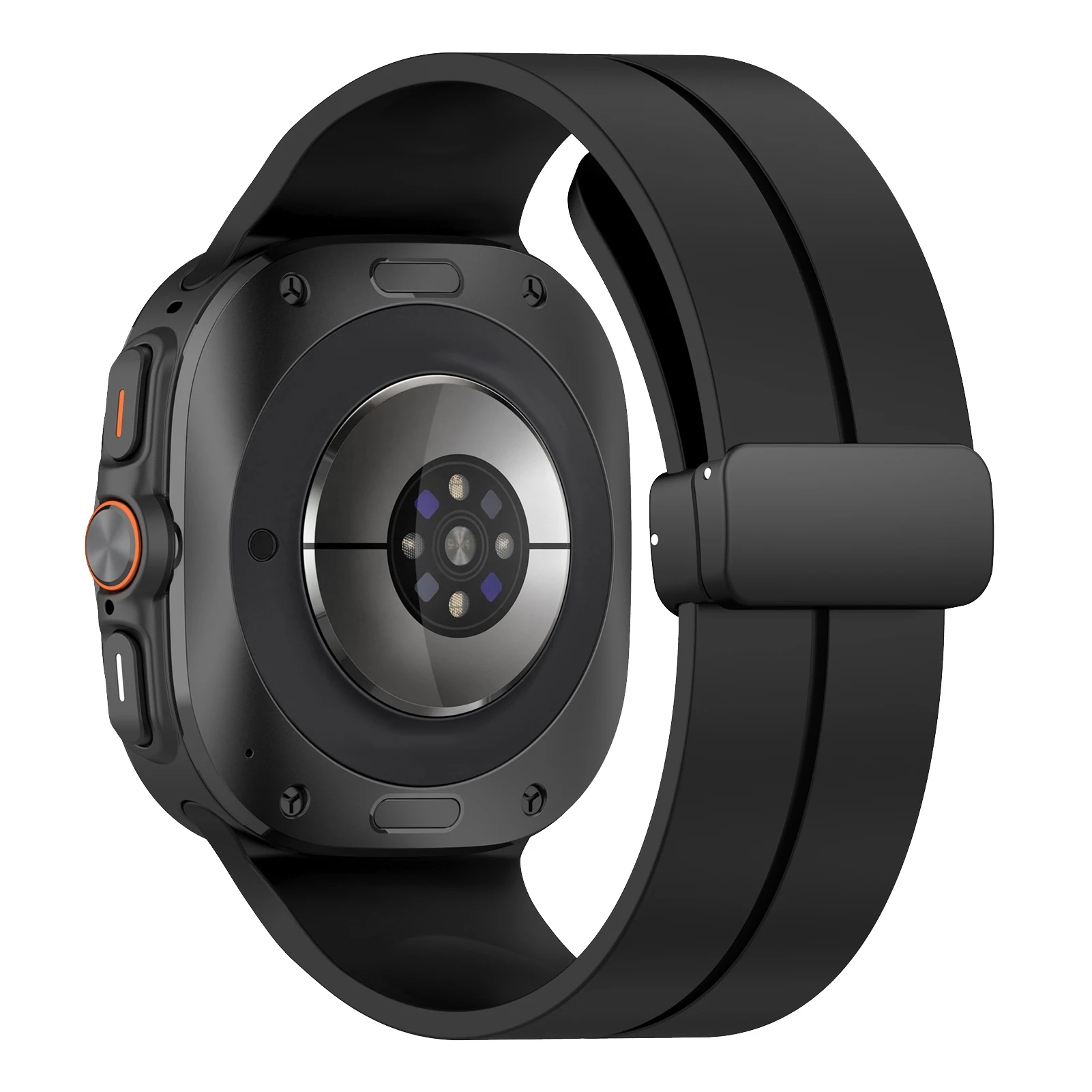 Enhanced Silicone Magnetic Buckle Band for Smartwatches - No Gaps Design
