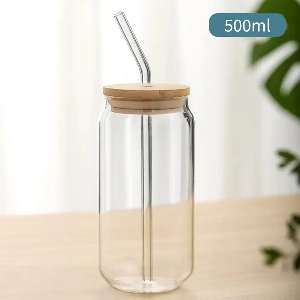 500ml With Lid Straw