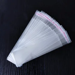 Transparent Self - Adhesive Ziplock Pouch for Jewelry, Candy, and Gift Packaging (Usable size - 8x15cm)