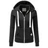 2024 Autumn/Winter New Women's Personalized Fashion Sports Hoodie Long Sleeve Drawstring Pocket Zipper Coat Woolen Sweater Top 4