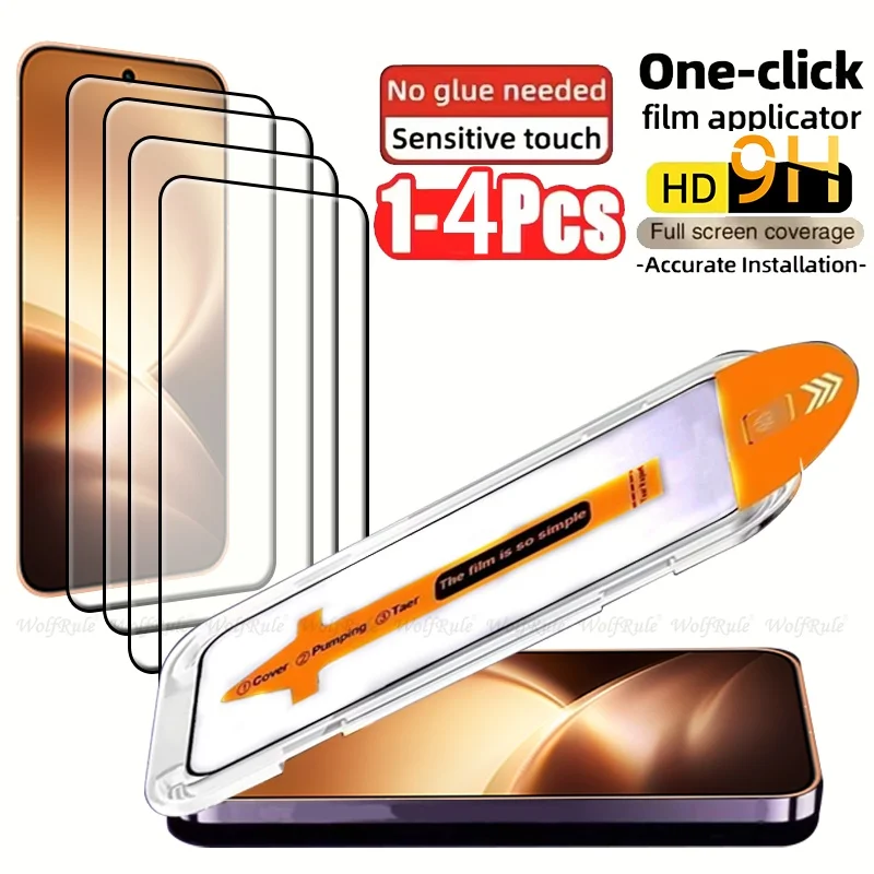 Full Cover Tempered Glass Screen Protector, HD Dust-Free 9H Protection