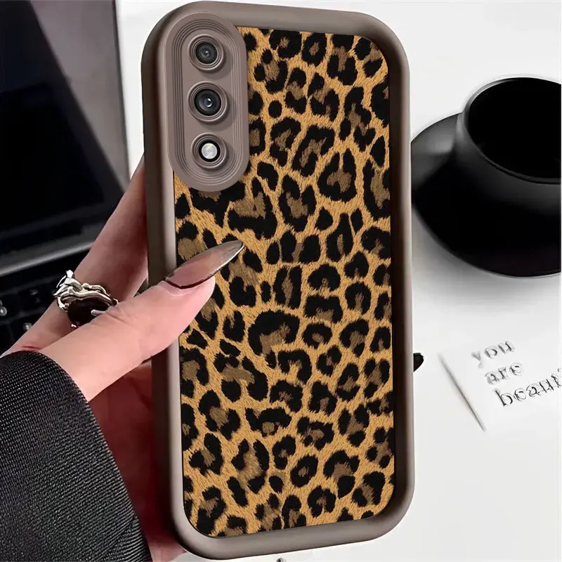 Flexible Silicone Leopard Print Shockproof Protective Phone Case
