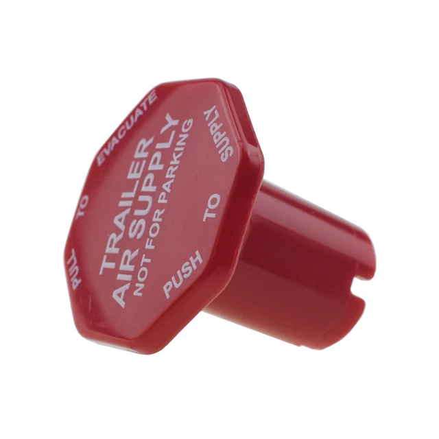 Parking And Air Brake Knobs 298818 298817, 298818N Yellow Semi Truck Parking Brake Knobs And 298817n Red Tractor Trailer Air Brake Knob Replacement For Peterbilt Kenworth Volvo Western Star Truck