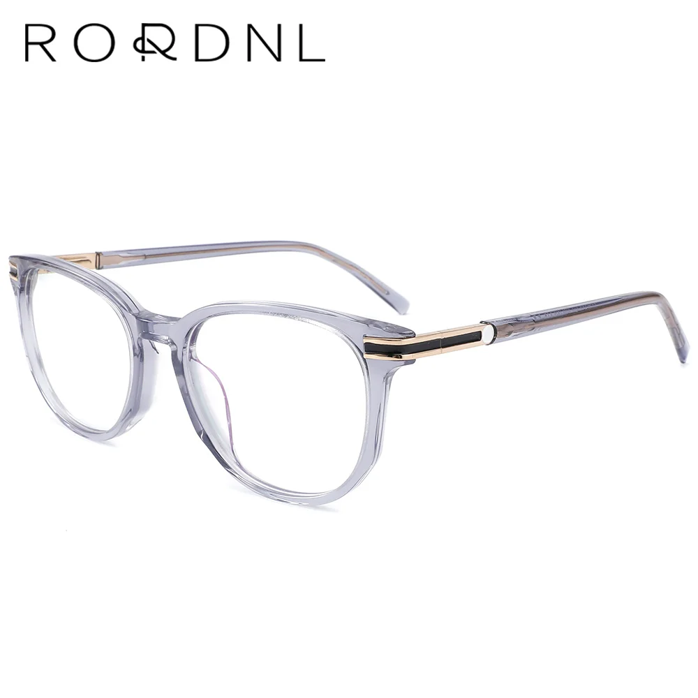 Round Women Glasses Frame Wholesale Bulk Optical Prescription Myopia Eyeglasses Italy Acetate