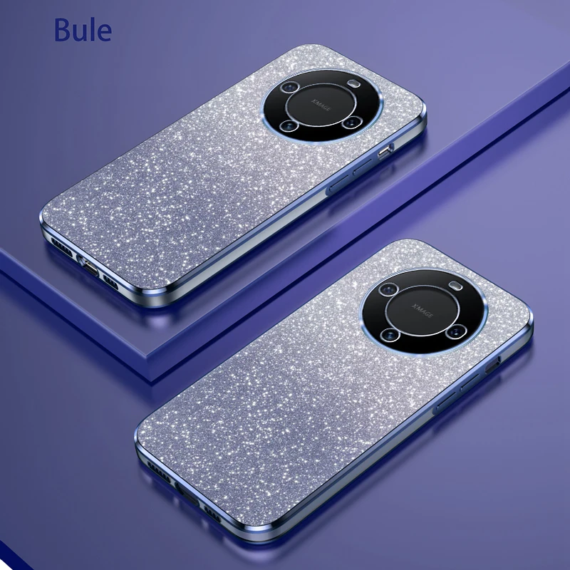 Luxury Gradient Glitter Plating Silicone Phone Case Back Cover