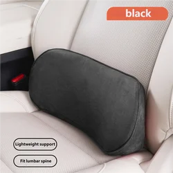 Ergonomic Memory Foam Lumbar Support Cushion for Back Comfort (Black)