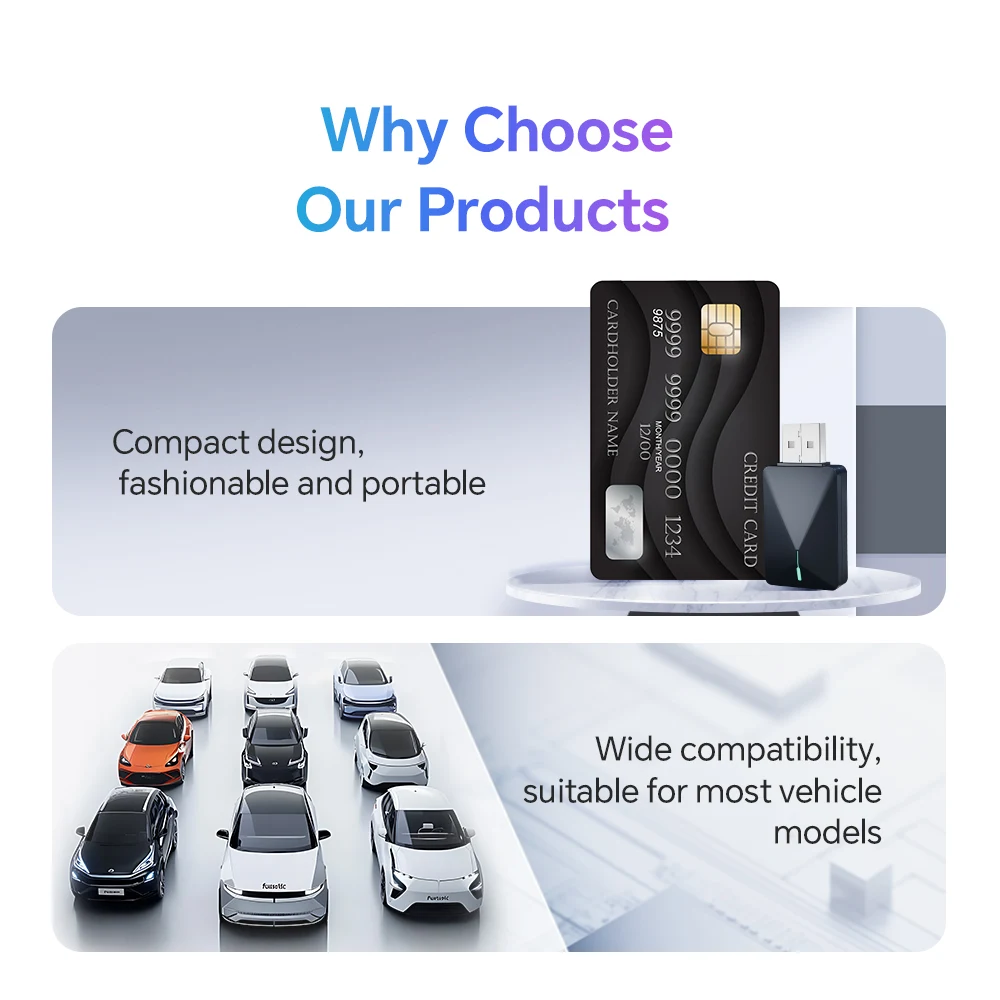 Wireless CarPlay Android Auto Wireless Adapter Plug And Play Smart Mini Box WiFi Fast Connect Universal For Mazda 3 6 wireless carplay adapter wireless carplay wireless adapter smart carplay box smart box