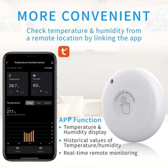 Thermometre Hygrometre Connecté - Capteur De Température - AliExpress