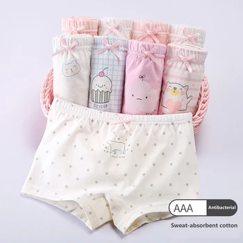 Boxer da cartone animato per bambini in puro cotone da donna per bambini di 3-8 anni 1