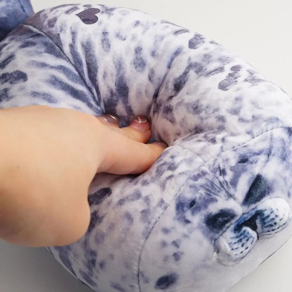 20CM Angry Blob Seal Pillow Chubby 3D Novelty Sea Lion Doll Plush Stuffed Toy Baby Sleeping Throw Pillow Gifts For Kids Girls