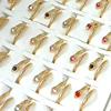 20pcs  Open Stainless steel Zircon Punk Snake Rings Women's    Jewerly  Ring 2