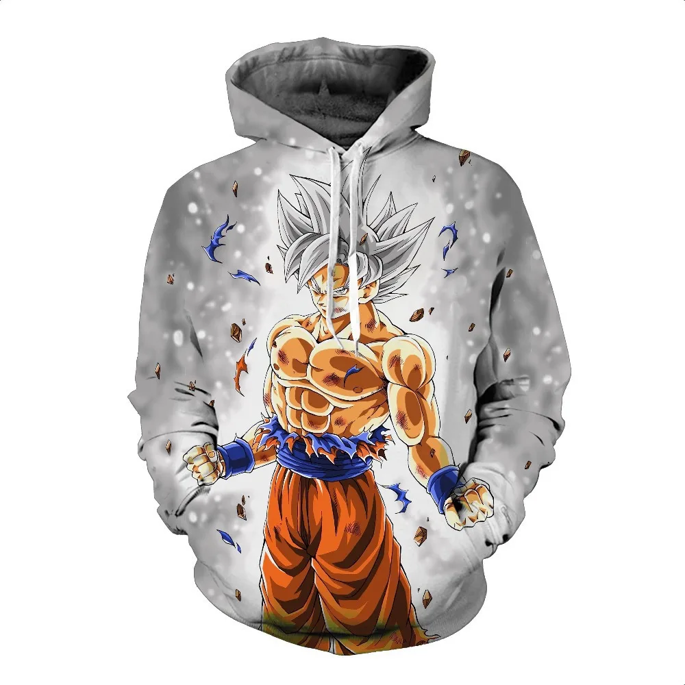 Bandai New Product Anime Dragon Ball Series Digital Printing Sports Hooded Sweatshirt Cosplay Anime Children's Clothing