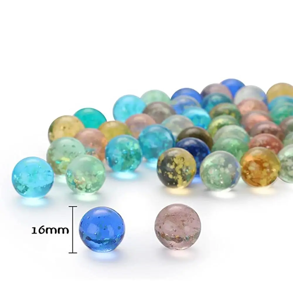 10Pcs Luminous Glass Balls Toy 16mm Small Marbles Toys Pinball Machine Beads for Console Game