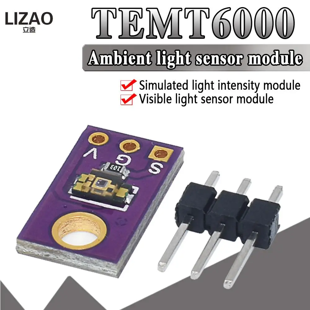 3 Sensori Di Luce TEMT6000 - Modulo Professionale Per Rilevamento Luminosità, Sensibilità 570nm - Foto 2