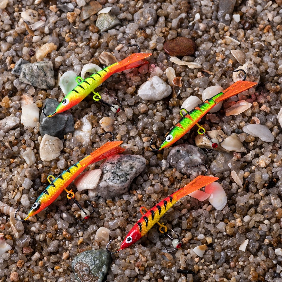 Goture New 4pcs/Lot Ice Fishing Lure Balancers 70mm 15.2g Winter Jig Hard  Wobblers Bait for Trout Bass Pike Carp Fishing Pesca