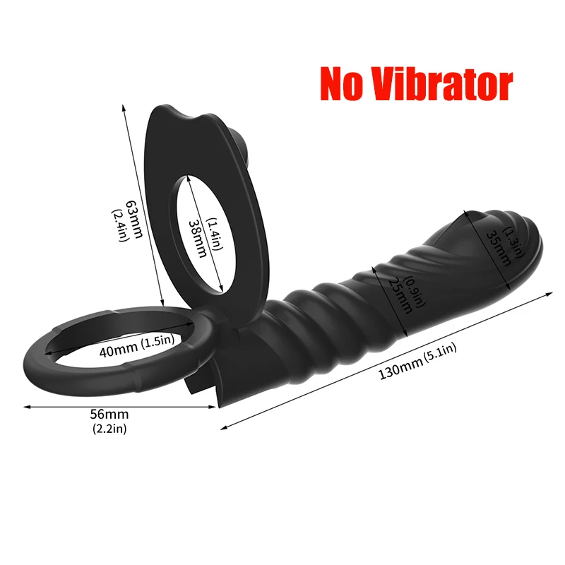 Double Penetration Dildo Anal Plug with Penis Ring Butt Plug G Spot Vibrator Vaginal Stimulator Adult Sex Toys for Women Couple