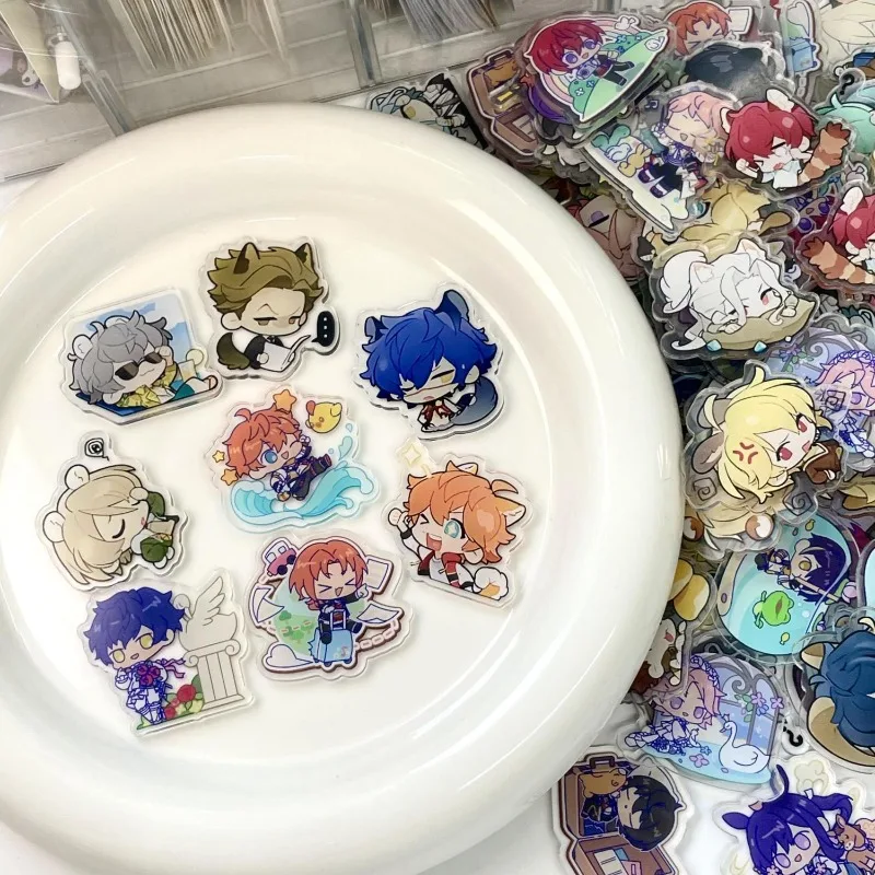 

Ensemble Stars Anime Accessories Tsukinaga Leo Akehoshi Subaru Acrylic Cards Q Version Diy Handmade Decor Card Collection Gift