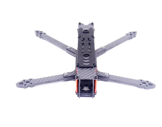 Châssis drone FPV 9 pouces carbone T700, structure robuste pour pilotage sportif.