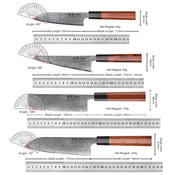 TURWHO Hand Forged Japanese Chef Knife Damascus Steel Kitchen Knives Santoku Sashimi Bread Utility Handmade Blade Cooking Tools 5