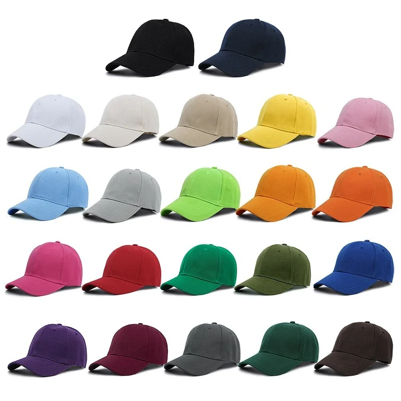 Men Women Multiple Colour Baseball Cap Peaked Cap Solid Color Adjustable Uni Spring Summer Dad Hat Shade Sport Baseball Hats