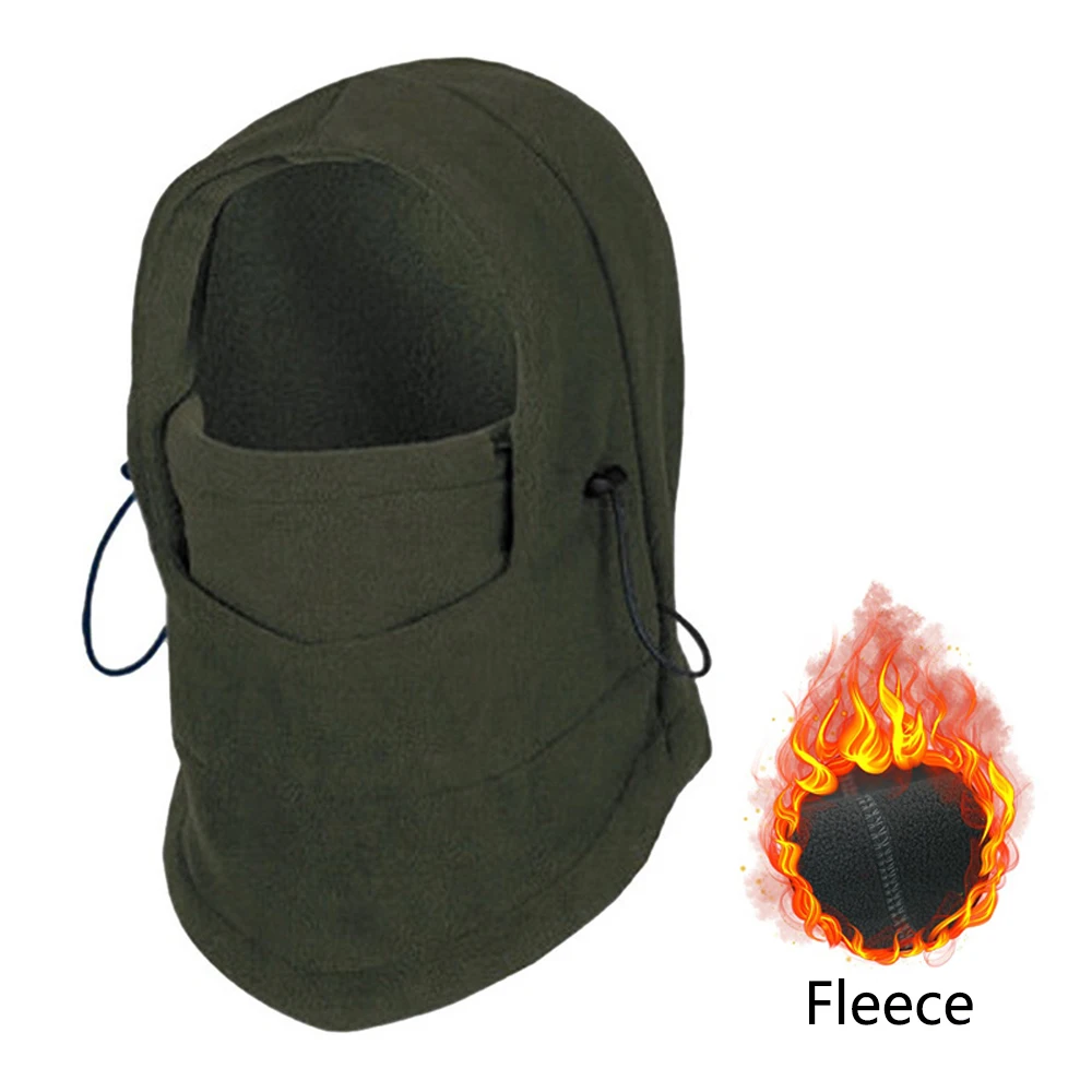 

Thermal Fleece Balaclava Men Hat Neck Warmer Hiking Scarf Hooded Windproof Warm Cap Winter Skull Bandana Beanies face Mask