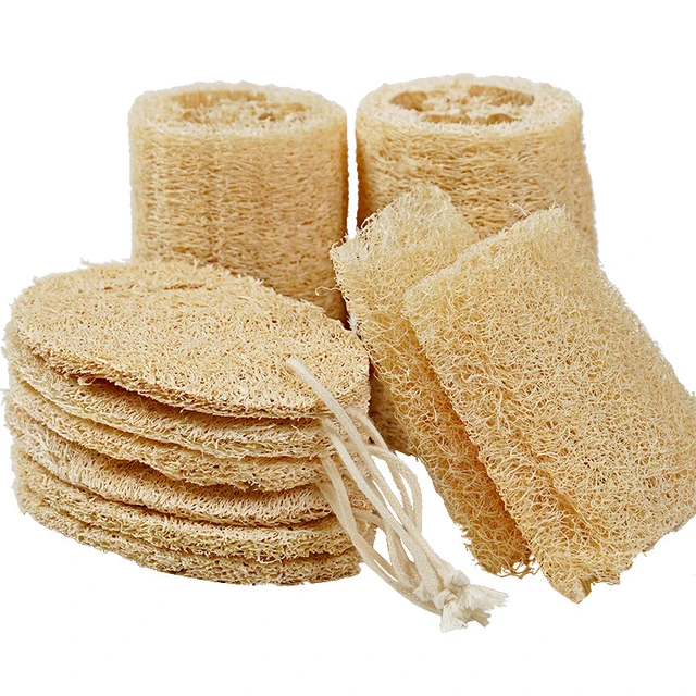 Loofah Sponge Scrubber--6 Packs Bath Sponge,100% Natural