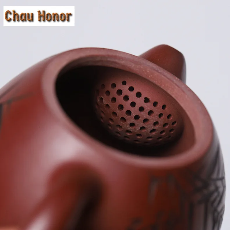 210ml Authentic Yixing Purple Clay Teapots Handmade Dargon Egg Pot Raw Ore Dragon Blood Sand Mud Tea Brewing Kettle Zisha Teaset