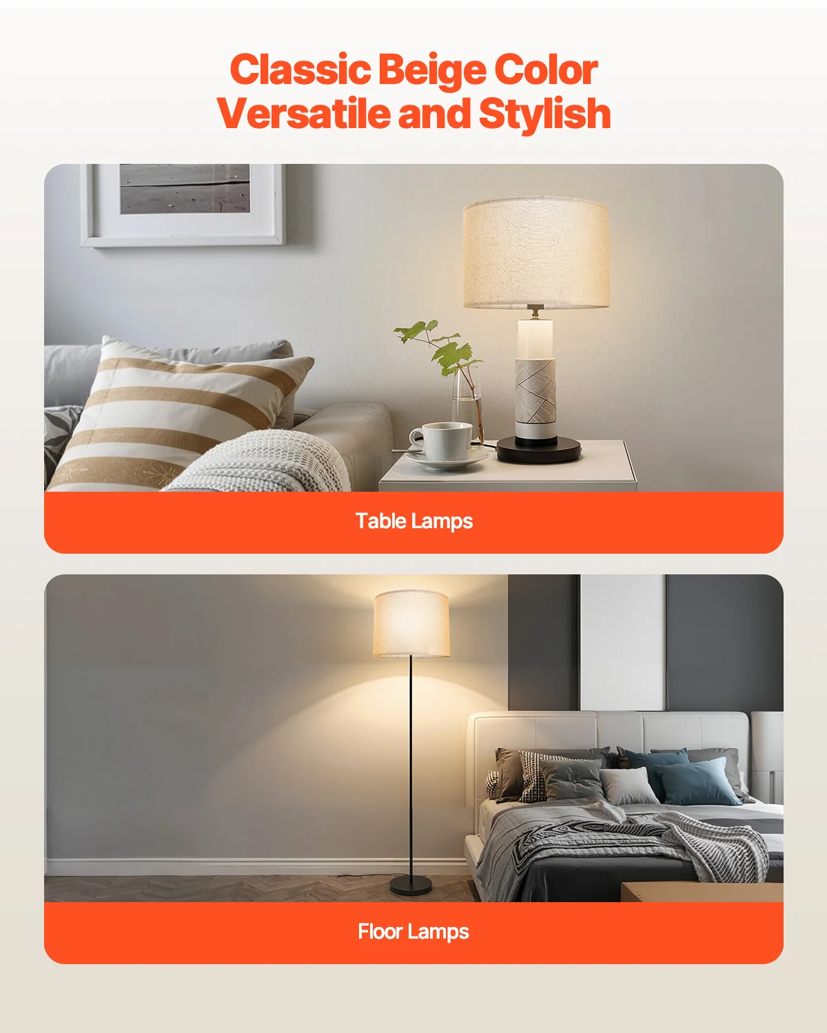 Linen Drum Lamp Shade for Table Lamps and Floor Lamps