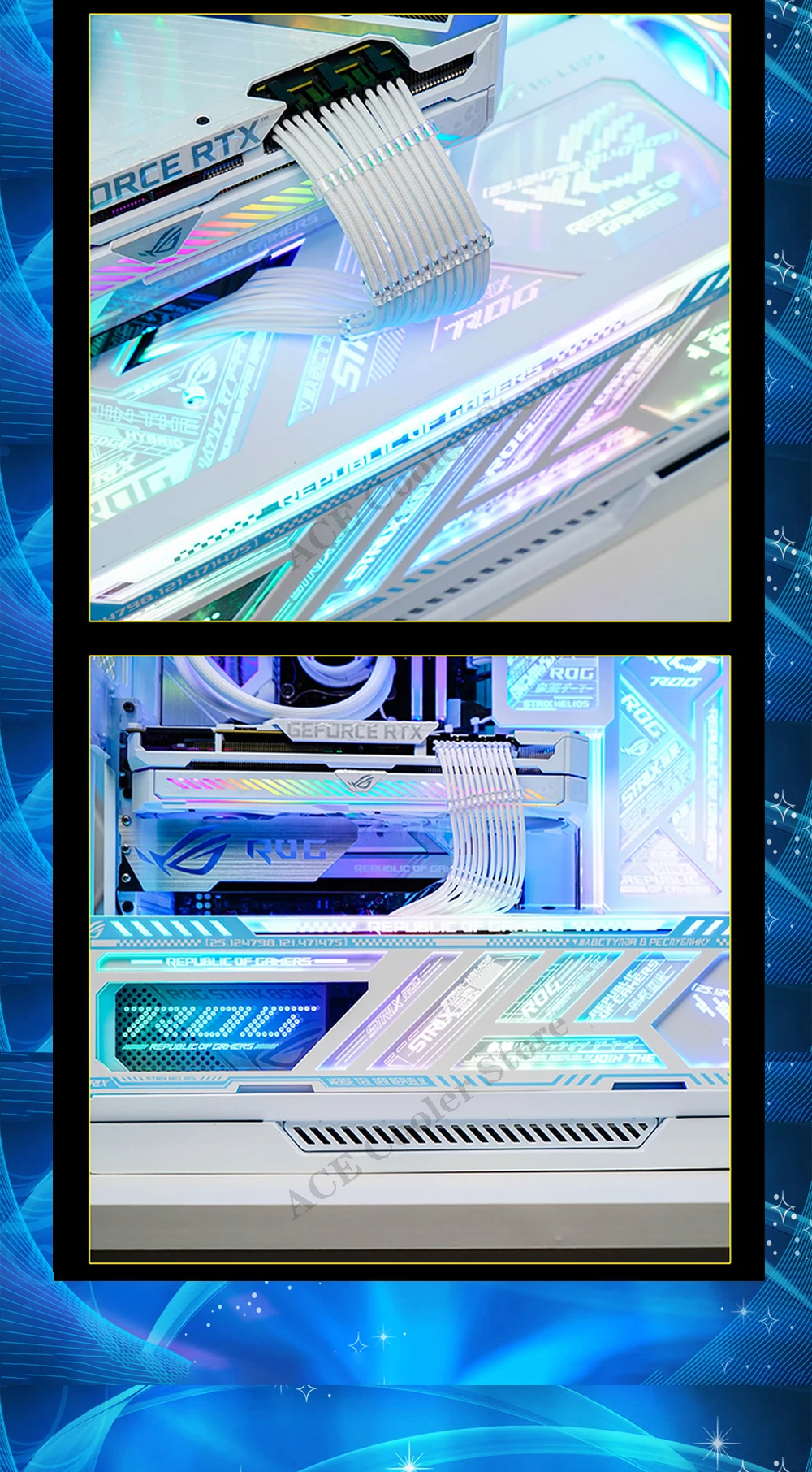 Espelho rgb caso placa de luz painel