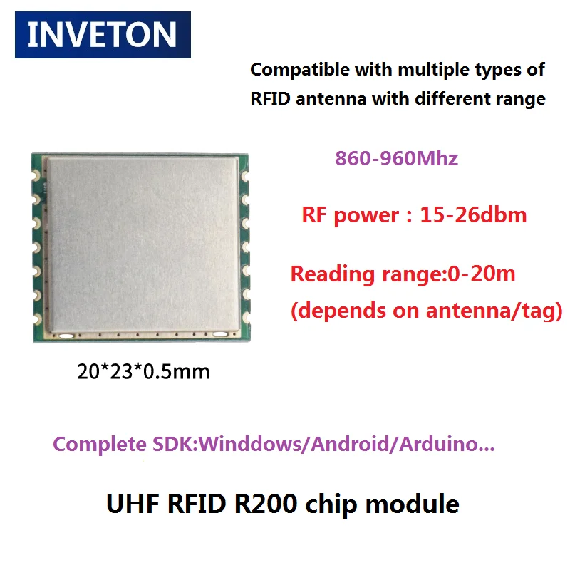 R200 Chip Small Long Range UHF RFID Reader Module with Antenna TTL UART Board SDK for ESP32 Raspberry Embedded System 3