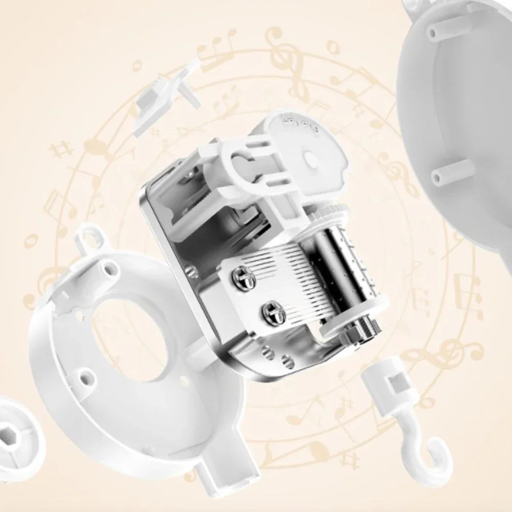 Infant Bell Rotary Wind-up Music Box Baby Mobile Crib Bed Bell Toy Windup Movement Music Box Machine Nursery Decoration