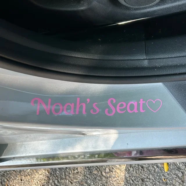 Girlfriends Boyfriends Name Seat Sticker For Car Name Decal for Foot Step Vinyl Relationship Sticker Gift for Him Her personalized stickers