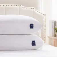 Hybrid Shredded Memory Foam Pillows King Size Set of 2 Adjustable Loft Fluffy Down Alternative Removable Cover Soft Breathable 2