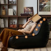 Living Room Balcony Single Sofa Bedroom Tatami Cat's Paw Leather Sofa Chair Leisure Chair Recliner Corner Sofa for Living Room 3