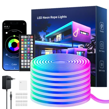 Led néon Flexible RGB avec application/télécommande,bande LED étanche IP65 1