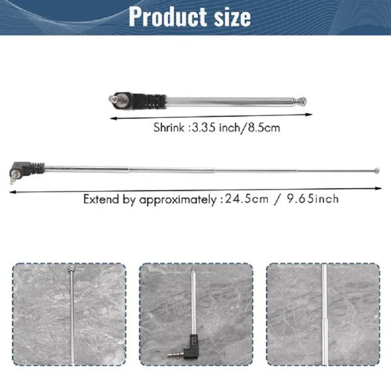 Retractable 3.5mm FM Radio Antenna