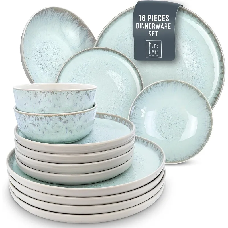 

Набор посуды из 12 предметов для 4-современной керамической посуды в стиле Ибицы-устойчивый к царапинам, посудомоечная машина, можно использовать в микроволновой печи