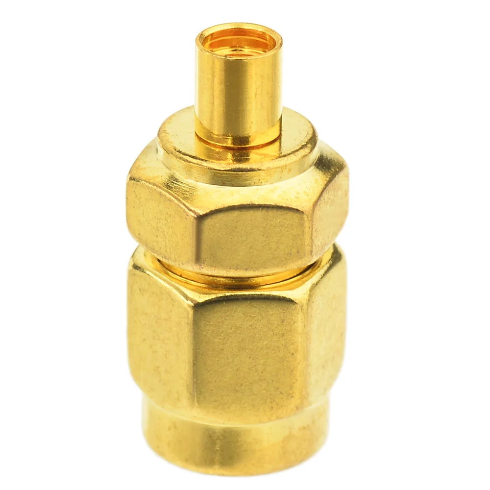 Superbat SMA-MMCX Coaxial Adapter SMA Male to MMCX Female Straight Gold-Plated RF Adapter for Electronic Components