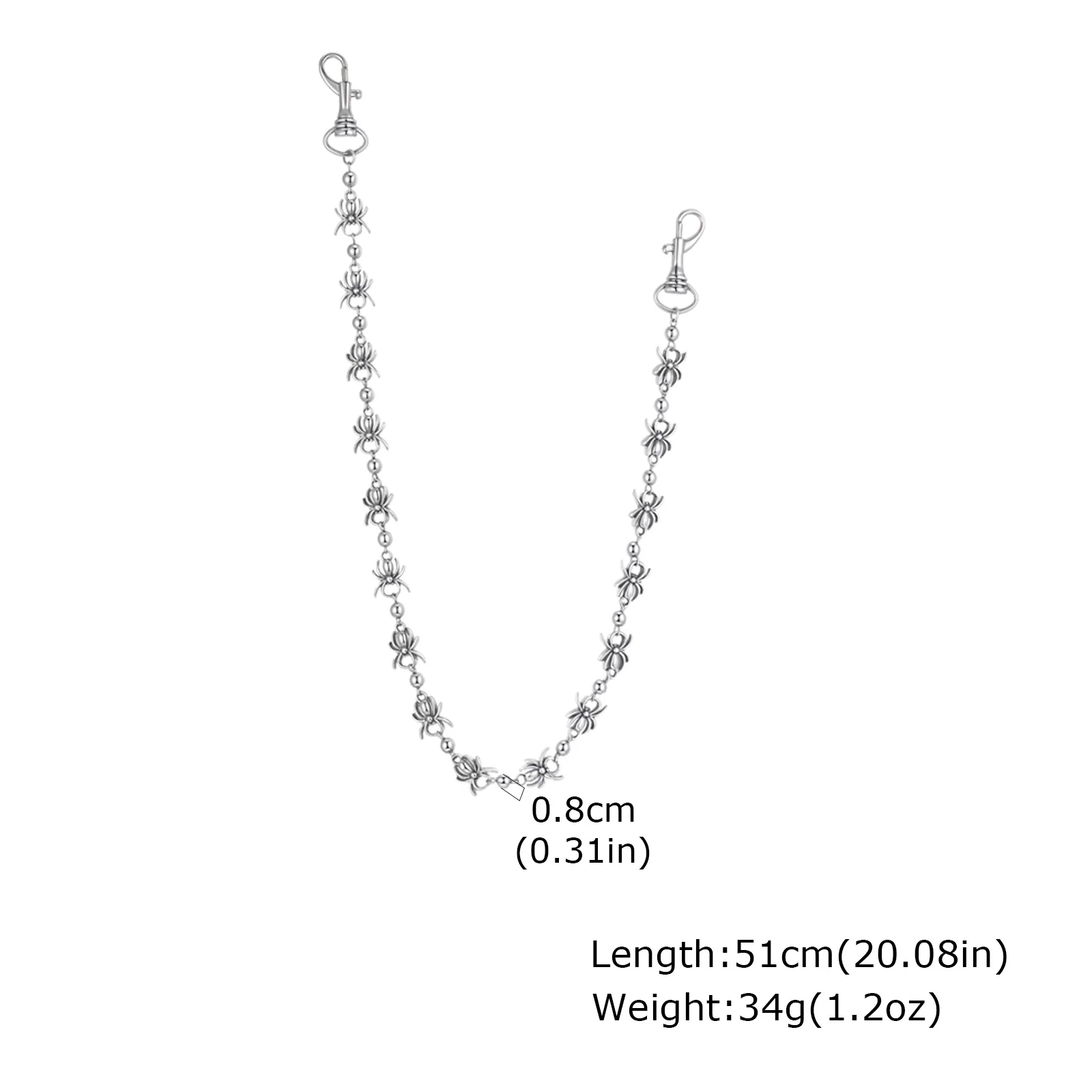 سلسلة سراويل هيب هوب المعدنية للرجال والأولاد، سلس...