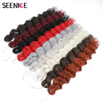Ombre Copper Anna Hair Synthetic Loose Deep Wave Twist Crochet Hair Braid Afro Curl Water Wave Braiding Hair Extension For Women 1