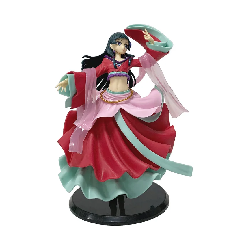 19cm Ancient-style Dance Dress Anime Figurine - PVC Ornament & Desktop Decoration