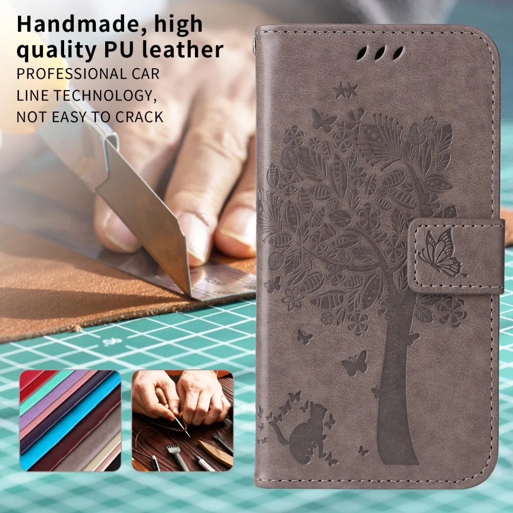 Luxury Flip PU Leather Wallet Phone Case with Card Slots and Book Cover Design