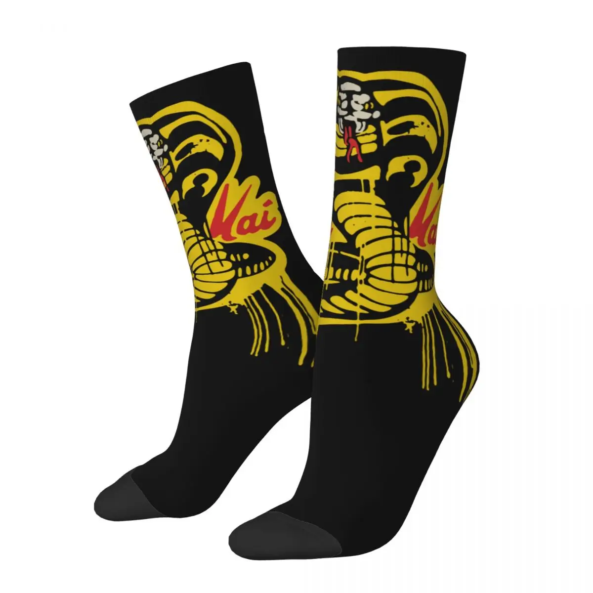 

Осенне-зимние мужские и женские носки в стиле хип-хоп с логотипом Cobra Kai детские Нескользящие баскетбольные Носки для карате