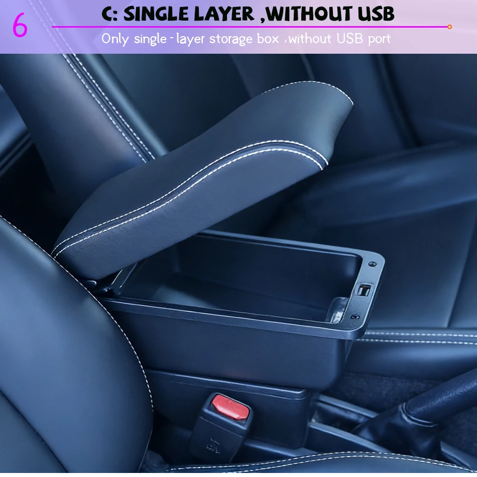 Für Renault Clio 4 Armlehne Für Renault Clio 3 III IV Auto-Armlehnenbox Auto-Zubehör Aufbewahrungsbox Halter Aschenbecher Gebogene Oberfläche – Detail 13