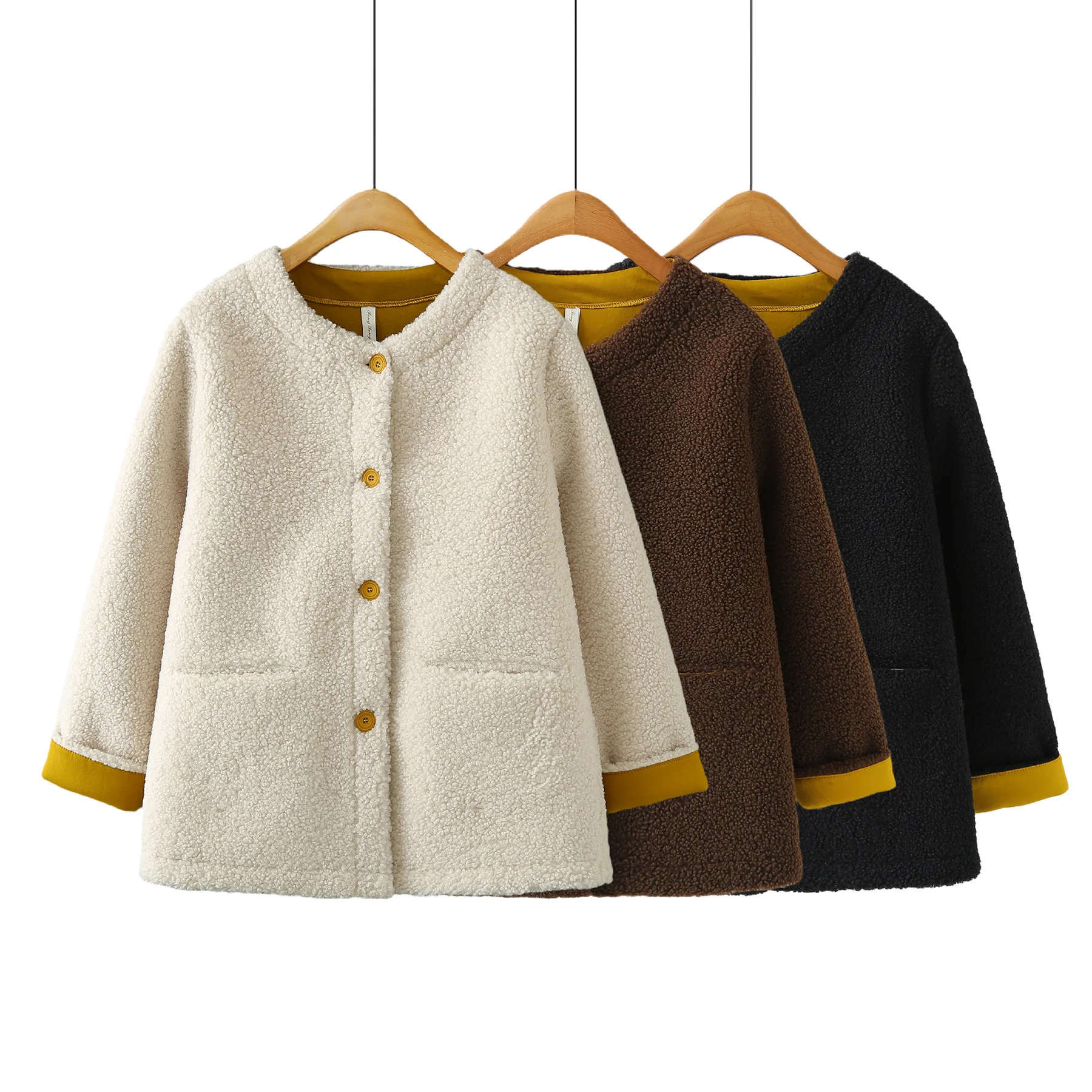 XXXXL Fashion Plus Size Women's Coat 2025 Winter Stylish Casual Color Blocking Fleece Jacket Thickened Cardigan Outerwear 655