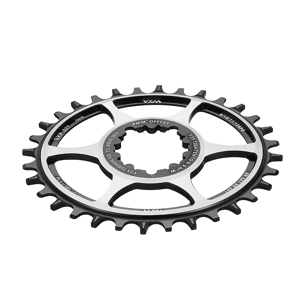VXM Ovales Kettenblatt 3mm 6mm Offset, Direktmontage für XX1 Eagle X01 X1 X0 X9,32T 34T 36T, MTB Fahrrad Rennrad – Detail 9